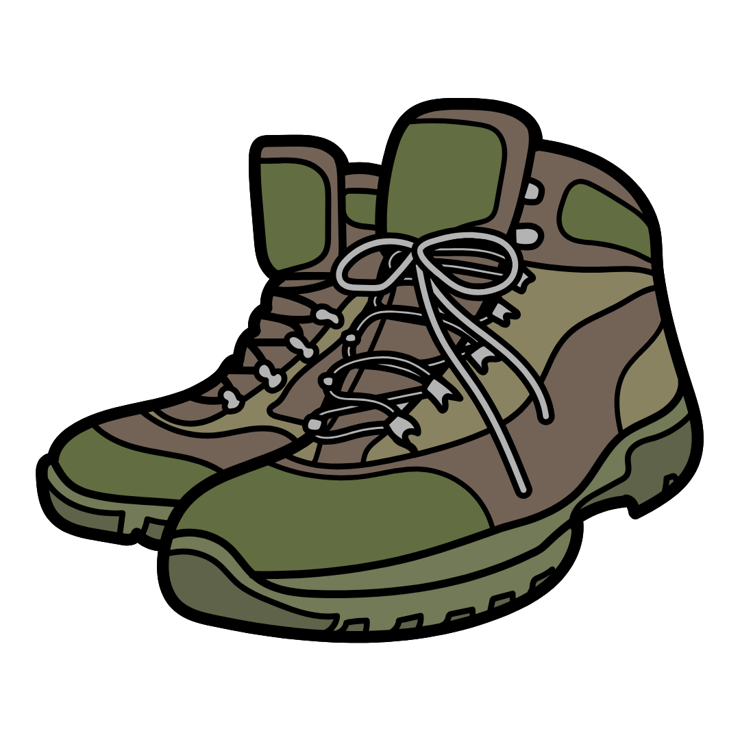 Ícono ilustrativo de unas botas de montaña, utilizado para representar la categoría de expediciones de senderismo en la agencia Outroute Travel.